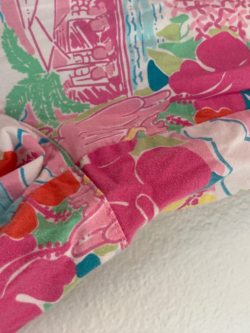 Lily Pulitzer White Tag Capris sz 14 Beach Tropical Floral Lightweight Resort - Picture 6 of 7
